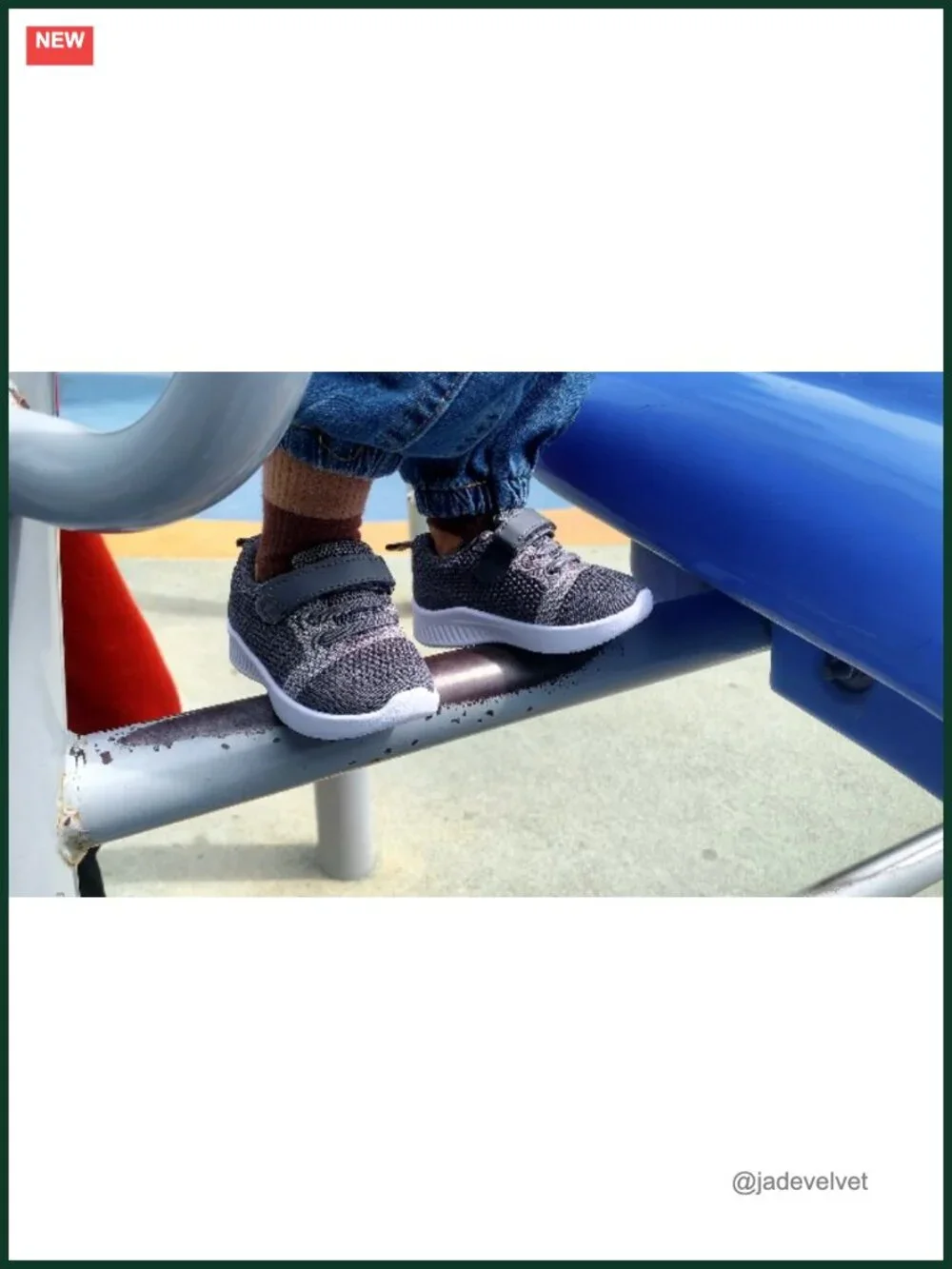 Kids Sneakers Hook & Loop Closure Memory Foam Breathable Lightweight